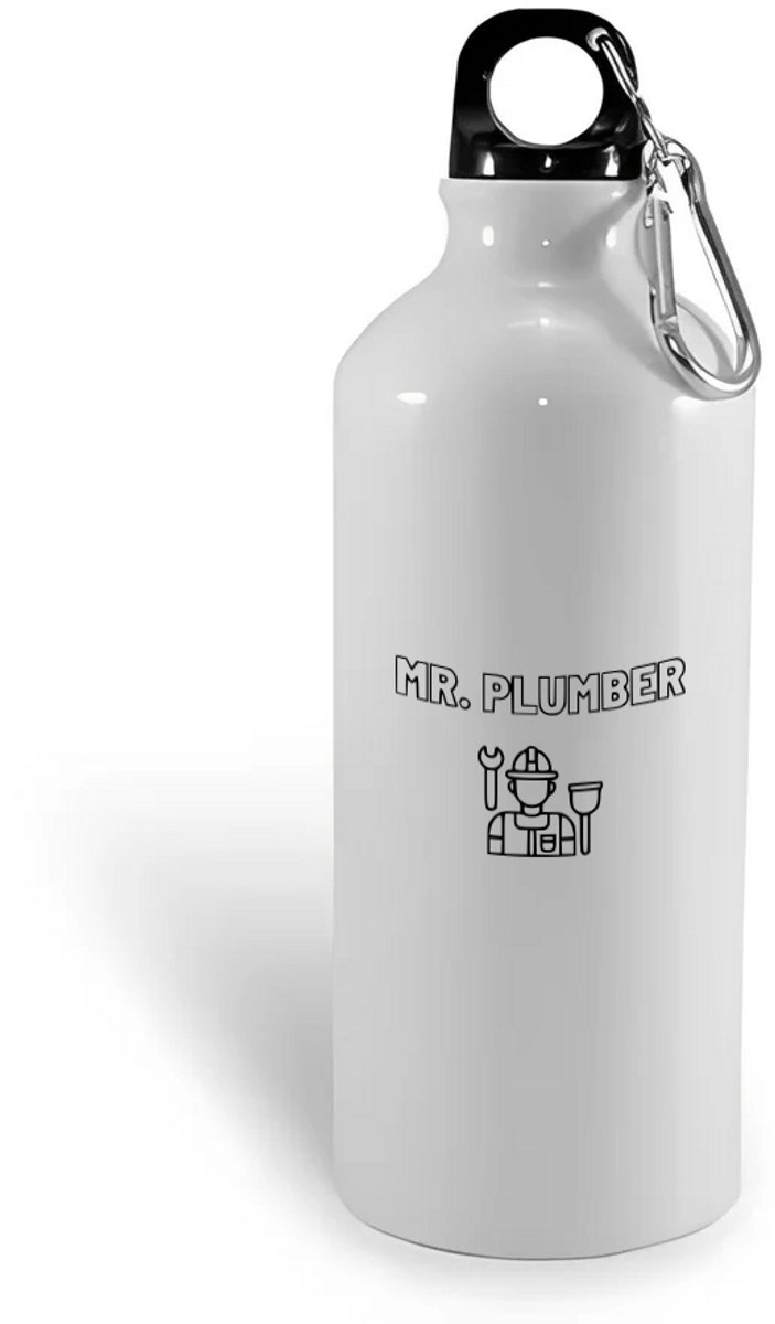 Hacebo® - Loodgieter MR. plumber waterfles - Loodgieter - Familie vrienden collega - Cadeau - water fles - 500ML