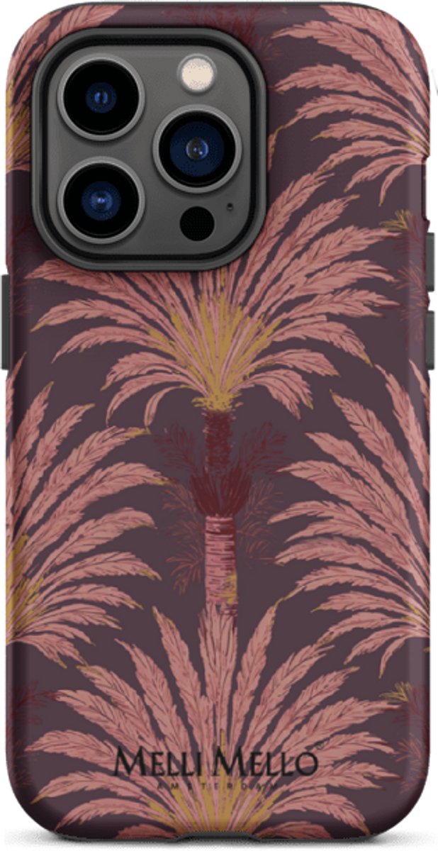 Melli Mello Telefoonhoesje Crimson Palm (Tough Case) - Apple iPhone 14 Pro