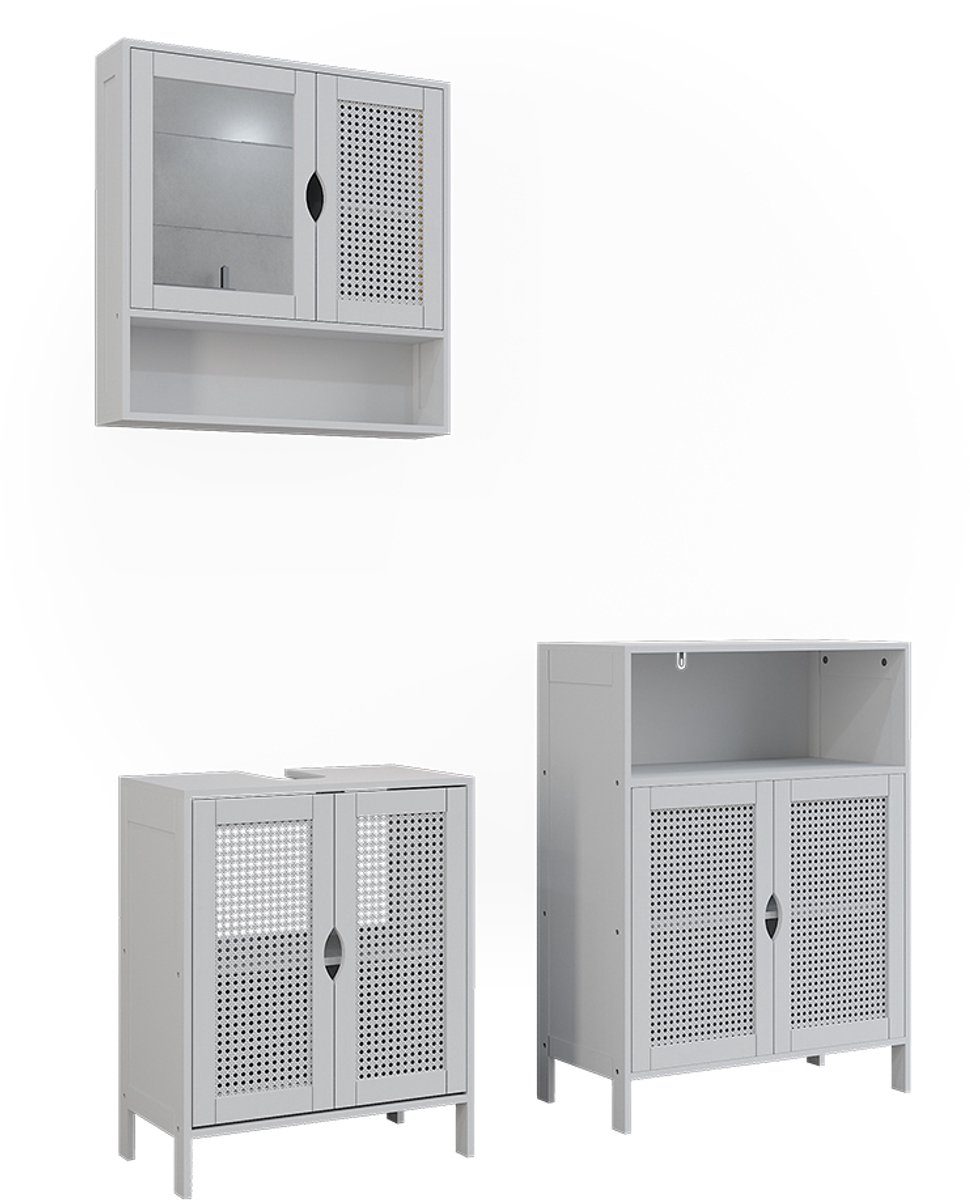 Vicco Badkamermeubelset Liora, Wit, 3-delig