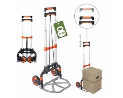 Pack and Move - Inklapbare aluminium steekwagen - 28 x 39 x 100 cm - 70 KG max - Voor verhuizing en transport