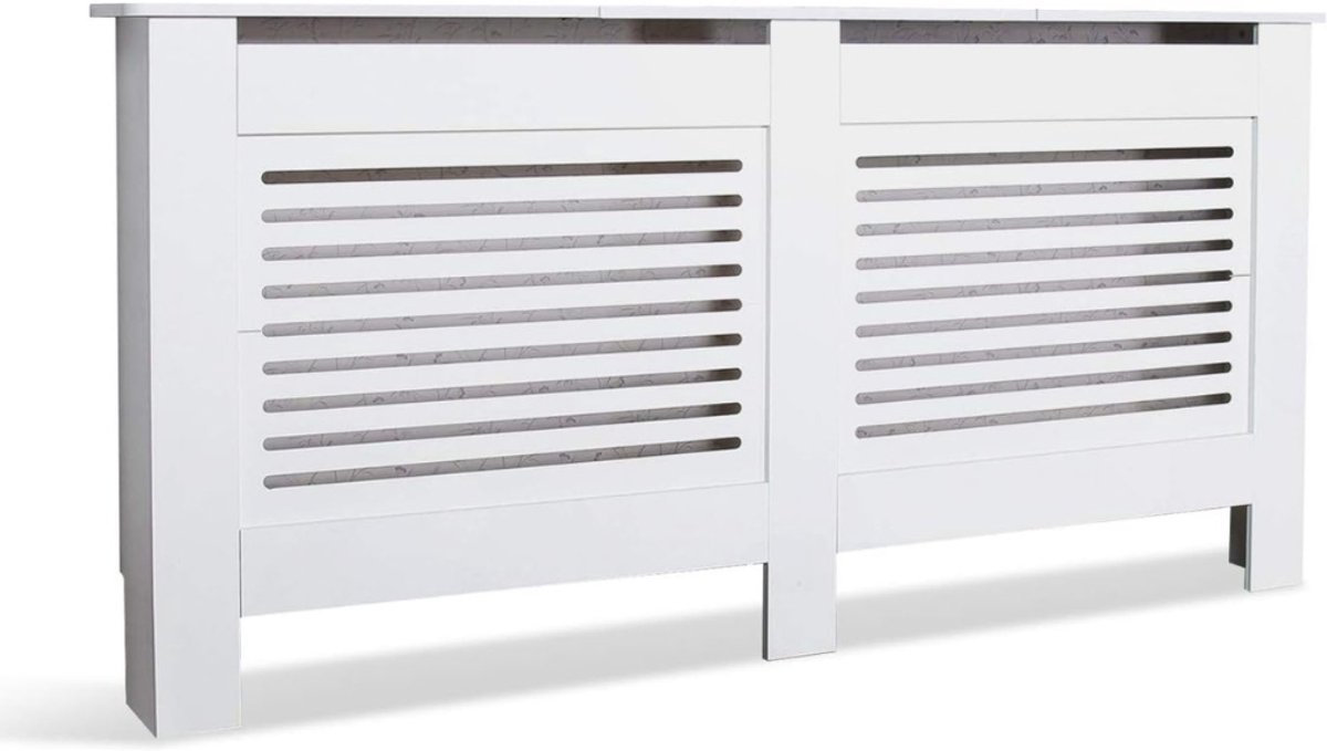VIN® Radiatorbekleding - Radiatoromkasting - Radiatorombouw - Ombouw Verwarming – Radiatorhoes – Verwarmingshoes – Radiator Afdekking – Wit - 81,5 x 172 x 19 cm