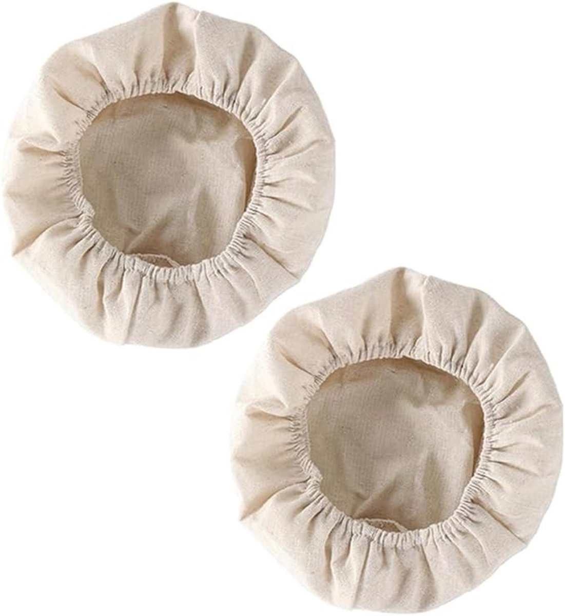 Set van 2 bakkersdoeken voor broodbereiding, rond 25 cm, natuurlijke stof