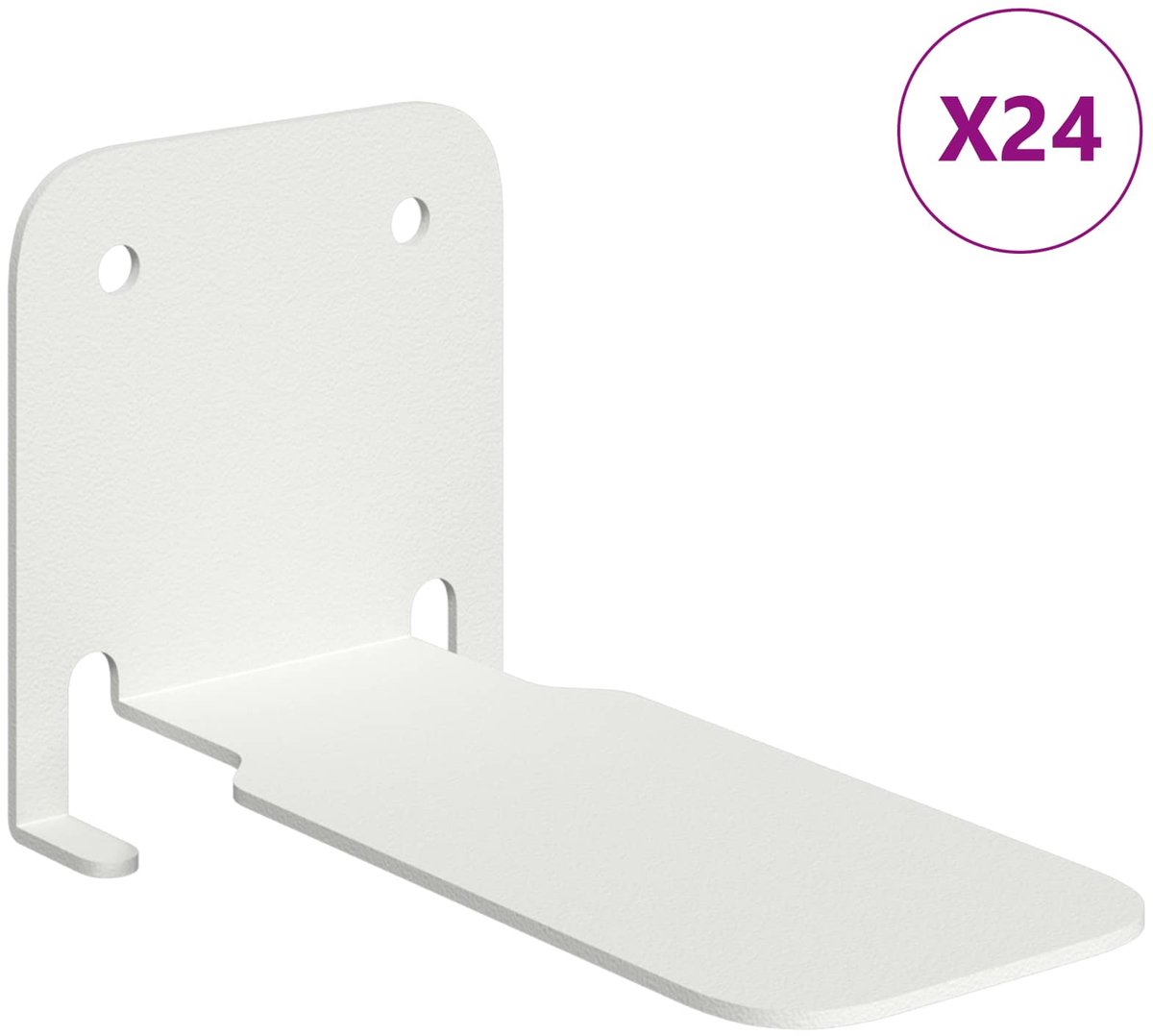 vidaXL Onzichtbare - Zwevende - Plank - 24 - st - Wit - 6 - x - 11 - x - 6,5 - cm
