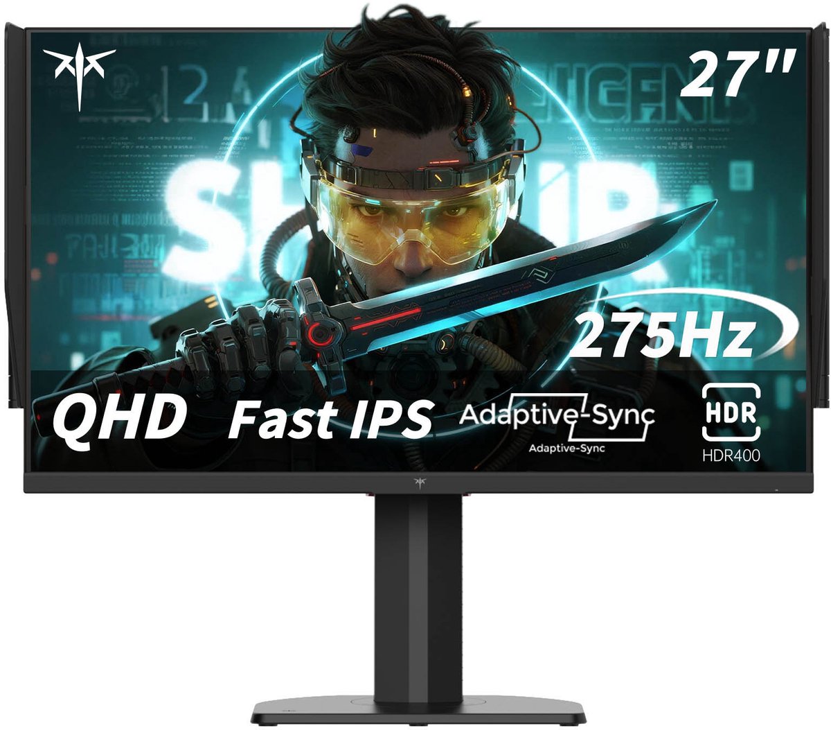KTC H27E8 Gaming Monitor – 27" QHD (2560x1440), 275Hz, 1ms, HDR400, Adaptive Sync (FreeSync/G-Sync), IPS, 400 cd/m², verstelbare standaard, antireflectie – Ultra-snel & kleurecht