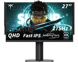 KTC H27E8 Gaming Monitor – 27" QHD (2560x1440), 275Hz, 1ms, HDR400, Adaptive Sync (FreeSync/G-Sync), IPS, 400 cd/m², verstelbare standaard, antireflectie – Ultra-snel & kleurecht
