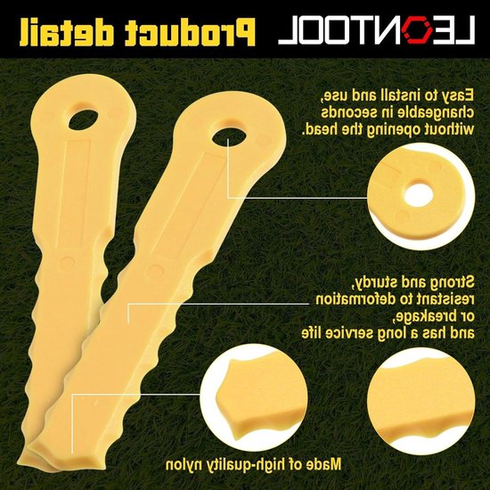 30 Stuks Vervangende Nylon Bladen voor Onkruidtrimmer - Compatibel met Push-N-Load en Pivotrim 2-in-1 Hoofd, Duurzaam en Efficiënt Onkruidbestrijding Accessoire — afbeelding 3