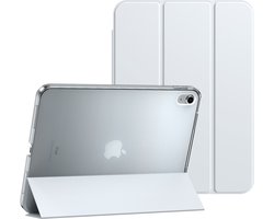 IYUPP Housse de tablette compatible avec iPad 11 2025 A16 / iPad 10 2022 10,9 pouces - Housse Trifold Bookcase - Auto Sleep/Wake - Dos rigide - Blanc