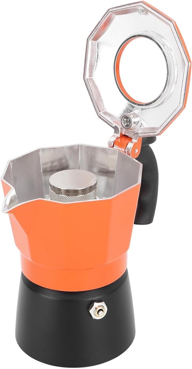 Dubbele Ventiel Octagonale Aluminium Koffiepot voor Espresso en Potted Plants - 300ml (6 T