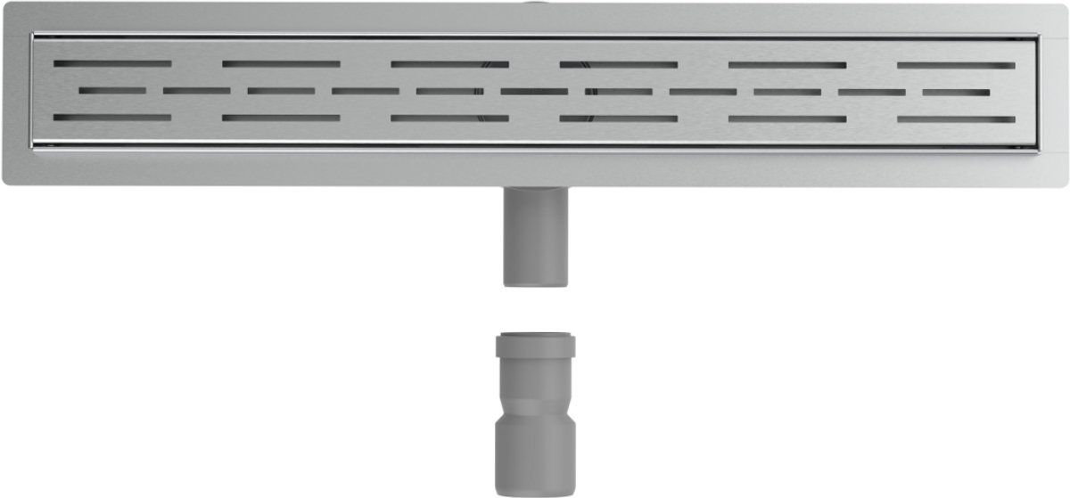 L'Aqua Douchedrain klassiek lineair 80 cm roestvrij staal