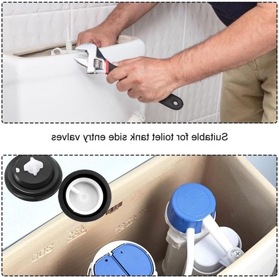 Set van 2 Vlotterkleppen Membranen, Eenvoudige Reparatie voor Toiletspoeling, Waterdichte Afsluitingen en Onderhoud — afbeelding 2