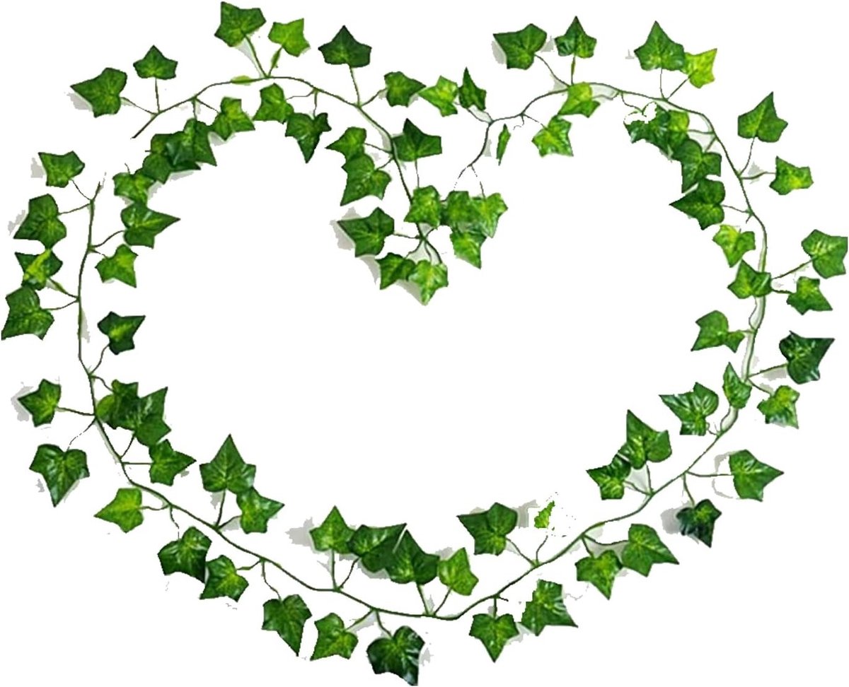 6 stuks kunstmatige klimop slingers van 2,2 m, nep klimopranken voor kamerdecoratie, groene bladeren, nep planten, hangende ranken voor slaapkamer, muurdecoratie, bruiloft, feest, kamerdecoratie