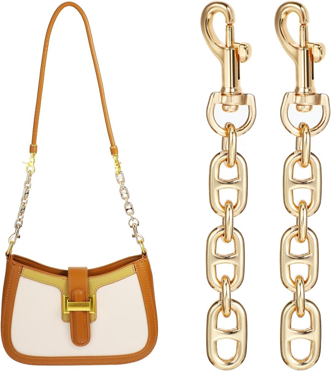 2 Stuks Wallet Strap Extender, 12 cm Metalen Tasverlenging voor Handtassen, Schoudertassen en Crossbody Tassen Accessoires