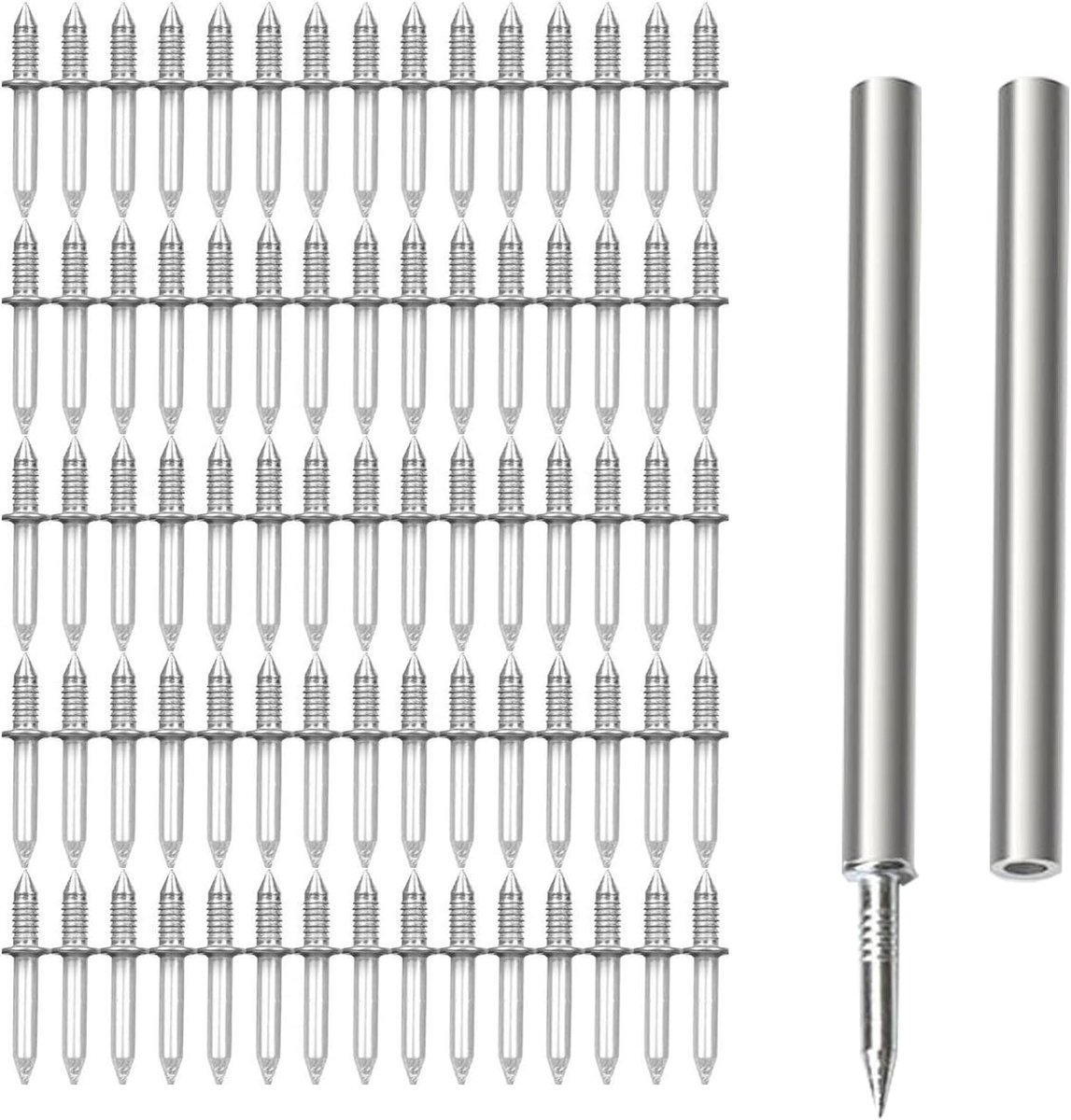 Dubbelzijdige plintdraad en nagels met hulpmiddelen - 200 stuks