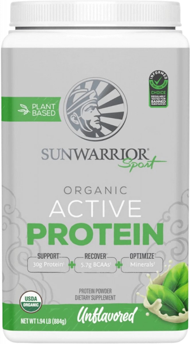 Sunwarrior Active Protein Organic - Unflavoured (884g) Unflavoured - Eiwitten - Veganistisch eiwit