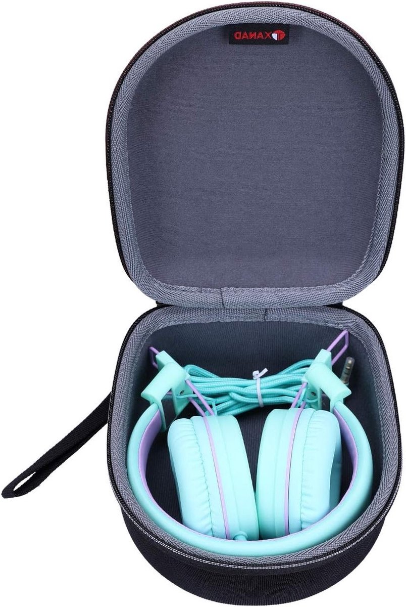 Universele Hard Case voor Kinderoordopjes - Beschermende Reisoplossing voor Hoofdtelefoons, Duurzaam en Compact (Donkergrijs)