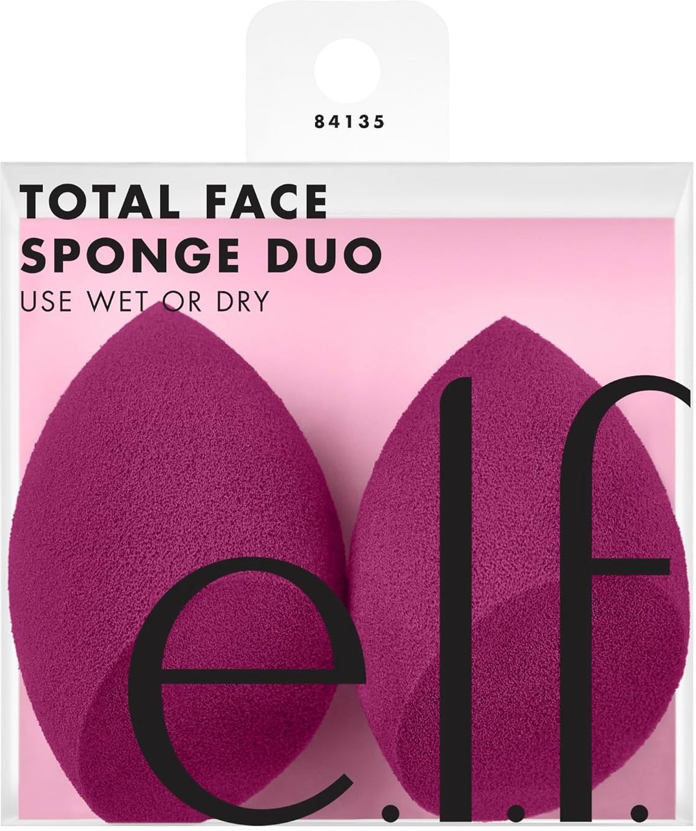 e.l.f. Total Face Sponge Duo - Make-upspons Set - Egaal Resultaat - 2 Stuks