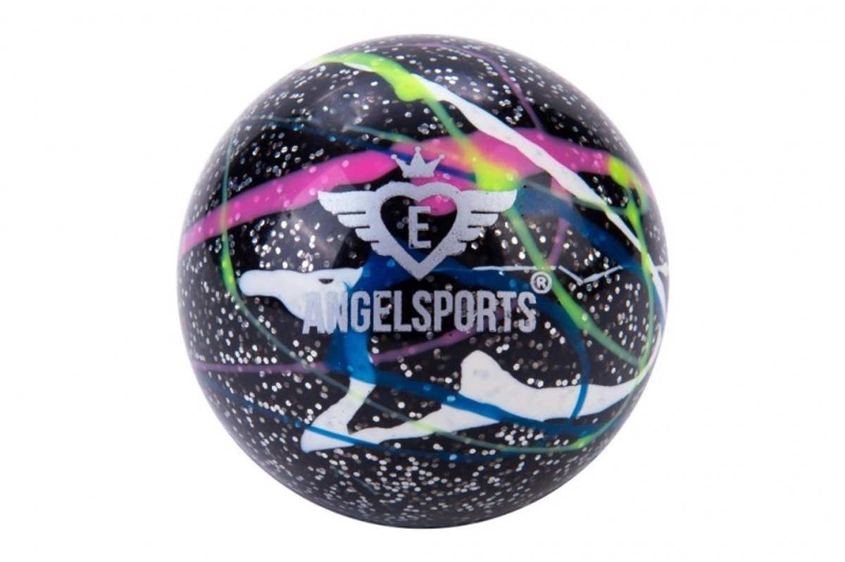 Hockeybal Wit Vlammend – Straathockeybal Ø68 mm met Regenboog Vlam Design – Street Hockey Bal voor Buiten en Training – Engelhart