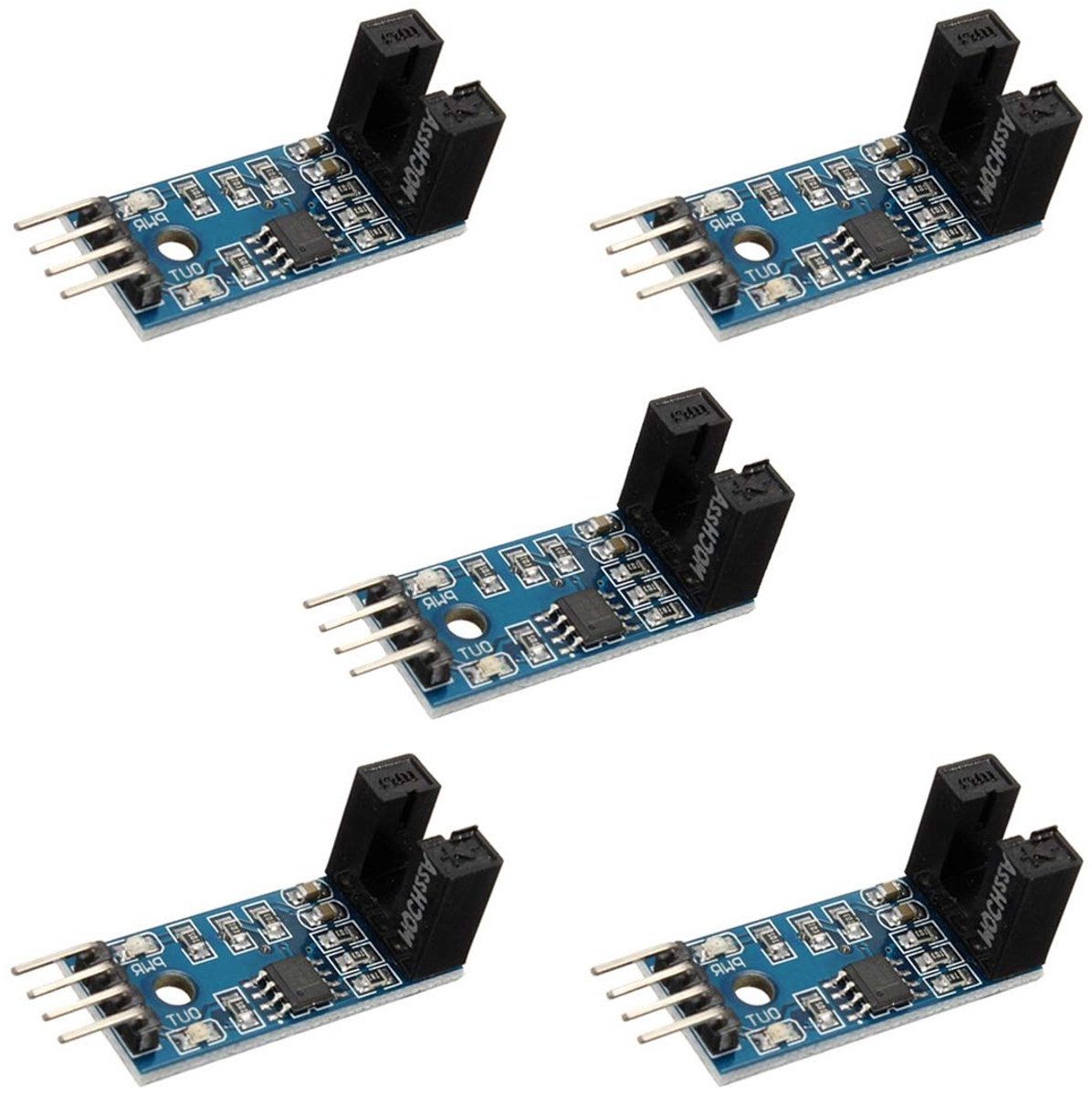 5-Pack IR Optocoupler Snelheidsensor Module LM393 voor Arduino - Perfect voor Robotica en DIY Projecten