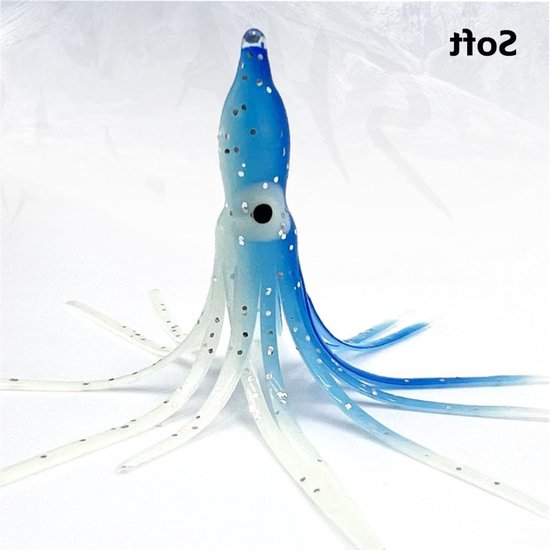 Luminous Octopus Drag Bait voor Zoet- en Zoutwater, 9cm, 10 Stuks, Perfect voor Baars en Forel, Zacht Rubber, Multicolor Aas van Merkloos — afbeelding 2
