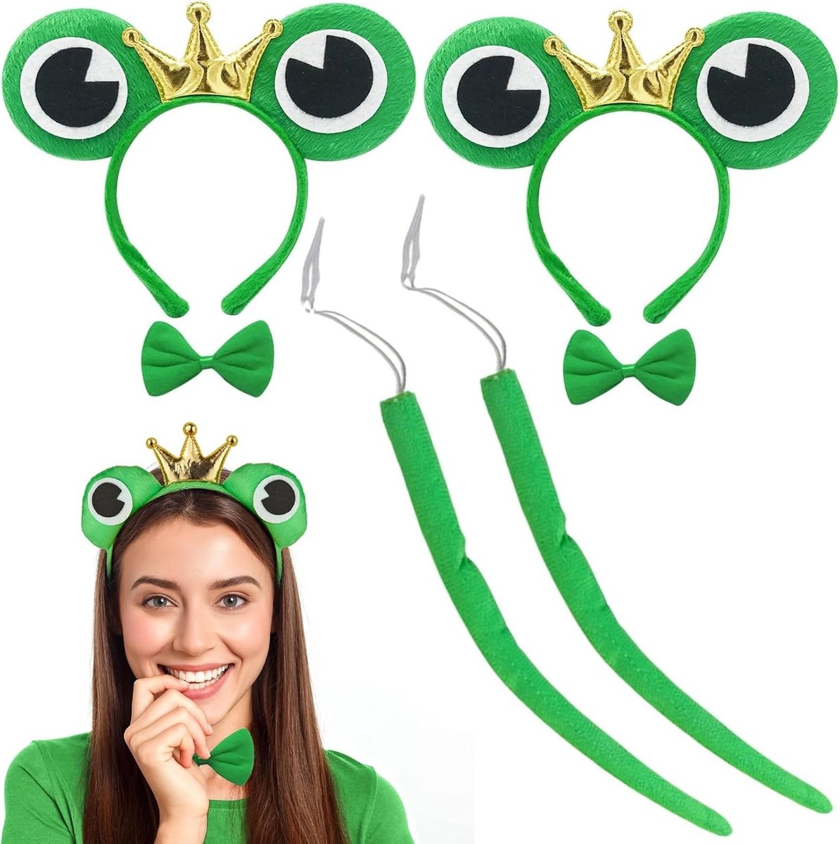 Set van 2 Haarbanden met Dieren Thema – Schattig Ontwerp voor Feesten en Kostuums, Verstelbare Elastische Band, Ideaal voor Halloween en Themapartijen