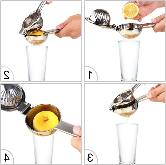Heavy-Duty Roestvrijstalen Citroenpers - Grote Stevige Handmatige Citrus Juicer voor Effectieve Juicing van Fruit citruspers — afbeelding 5