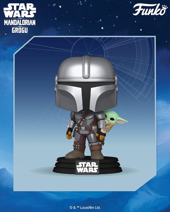 Star Wars Mandalorian & Grogu vinylfiguur 818 Unisex Funko Pop