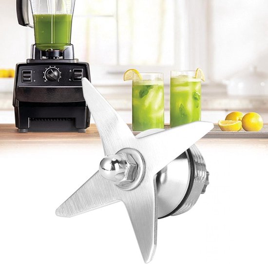Dailygoods - Roestvrijstalen blenderblad - Blender mes - Hoogwaardige kwaliteit - Groen - 4 scherpe messen - Geschikt voor diverse blenders - Compact van Dailygoods — afbeelding 2