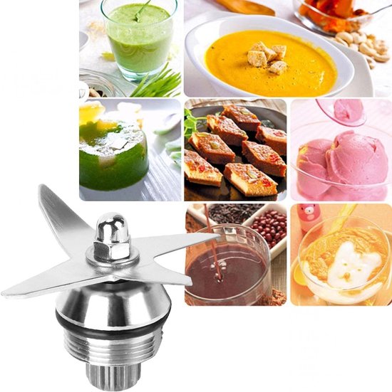 Dailygoods - Roestvrijstalen blenderblad - Blender mes - Hoogwaardige kwaliteit - Groen - 4 scherpe messen - Geschikt voor diverse blenders - Compact van Dailygoods — afbeelding 3