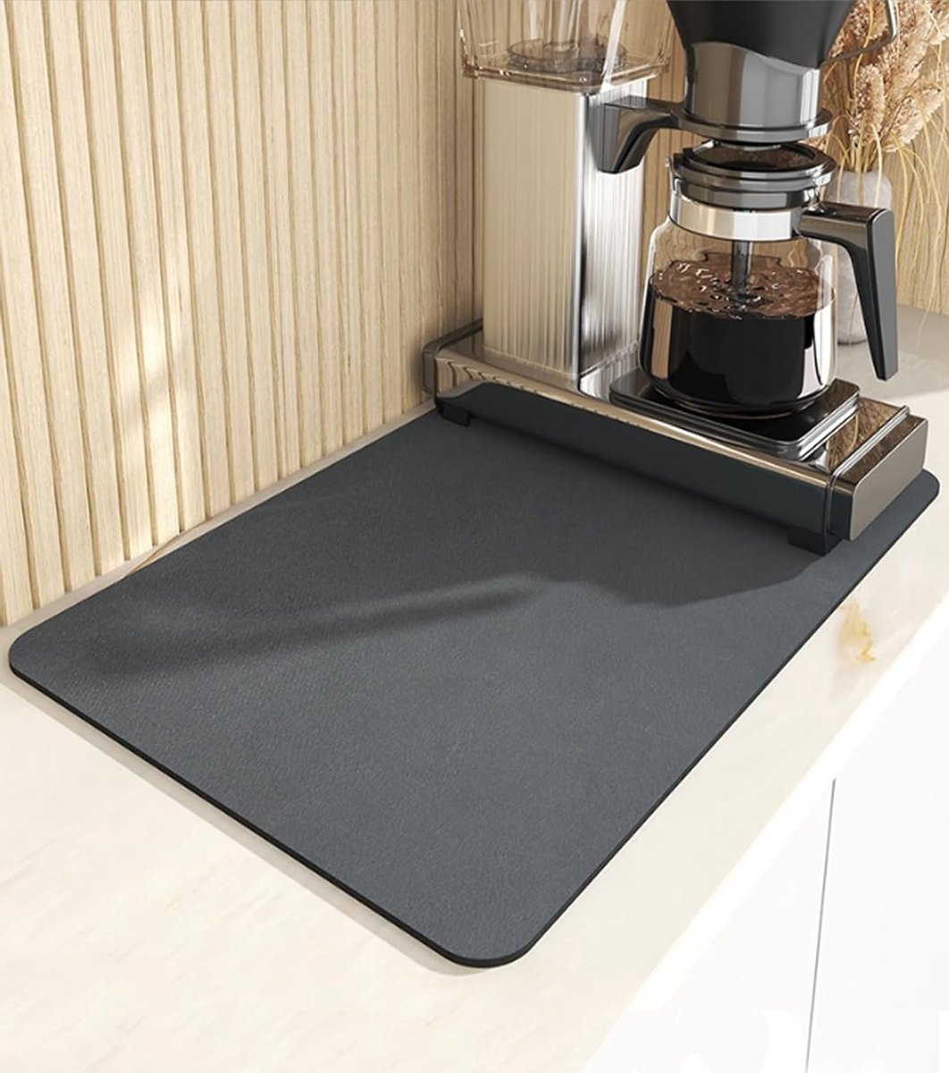 Absorberende Drupmat voor Koffiezetapparaat, Sneldrogende Keukenmat, Ideaal voor Aanrecht en Badkamer, 40 x 50 cm