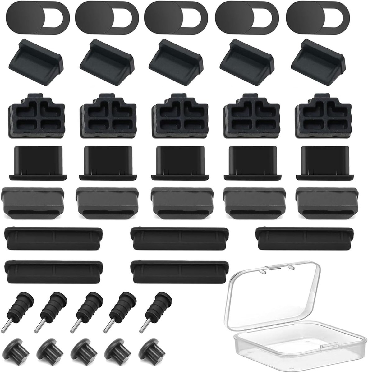 40 Stuks USB Poort Beschermkapjes van Silicoon voor Computer, Camera, HDMI, RJ45 en Audio Jack