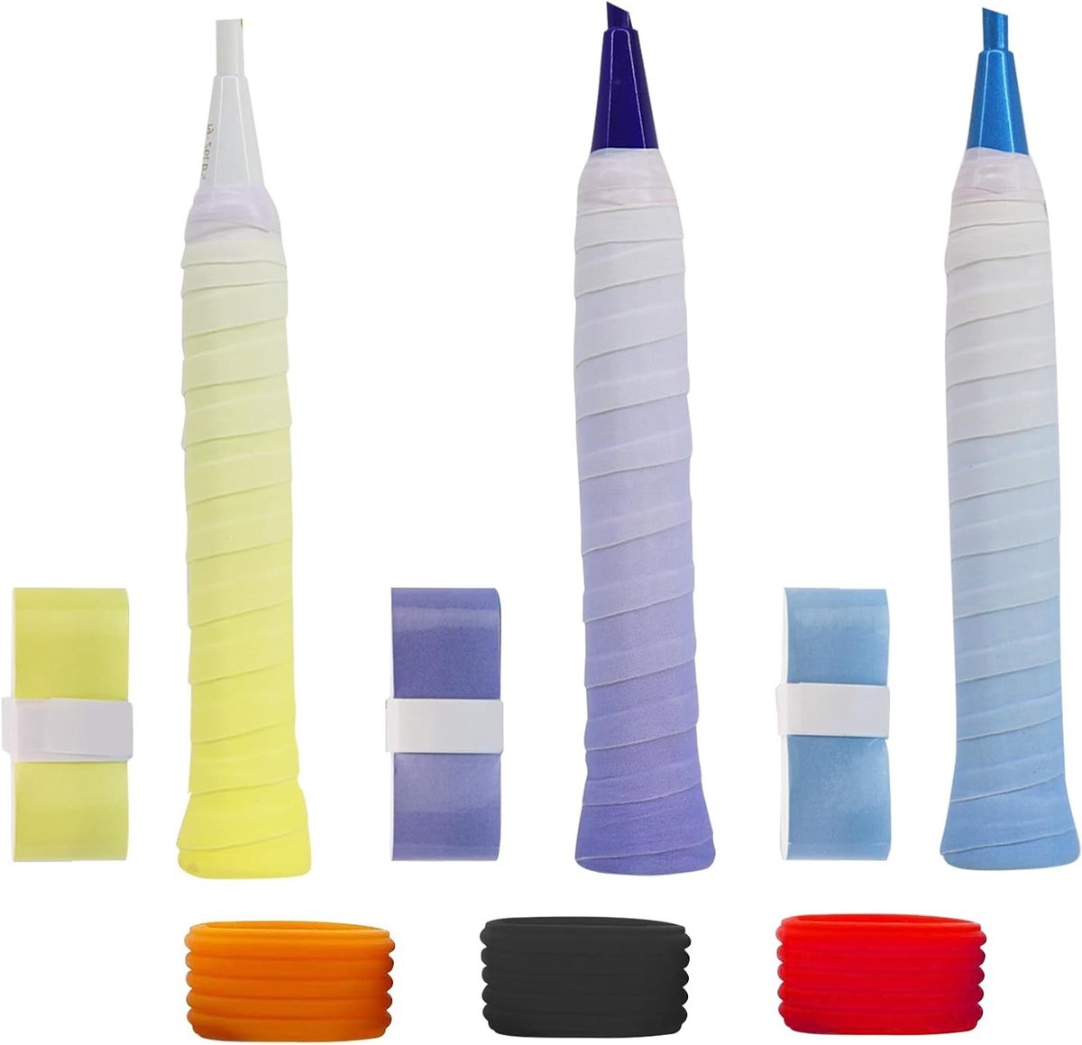 Tennis en Badminton Grip Bands Set van 6 Stuks, Ademend en Comfortabel voor Verbeterde Grip en Controle tijdens Sportactiviteiten