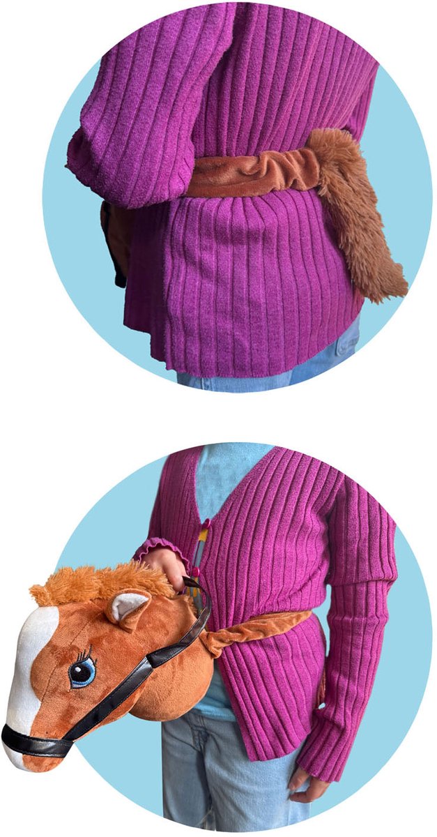 Holly Horse Paarden Hoofd met Elastiek - Kleur Beige - Inclusief Geluid van Holly Horse — afbeelding 2