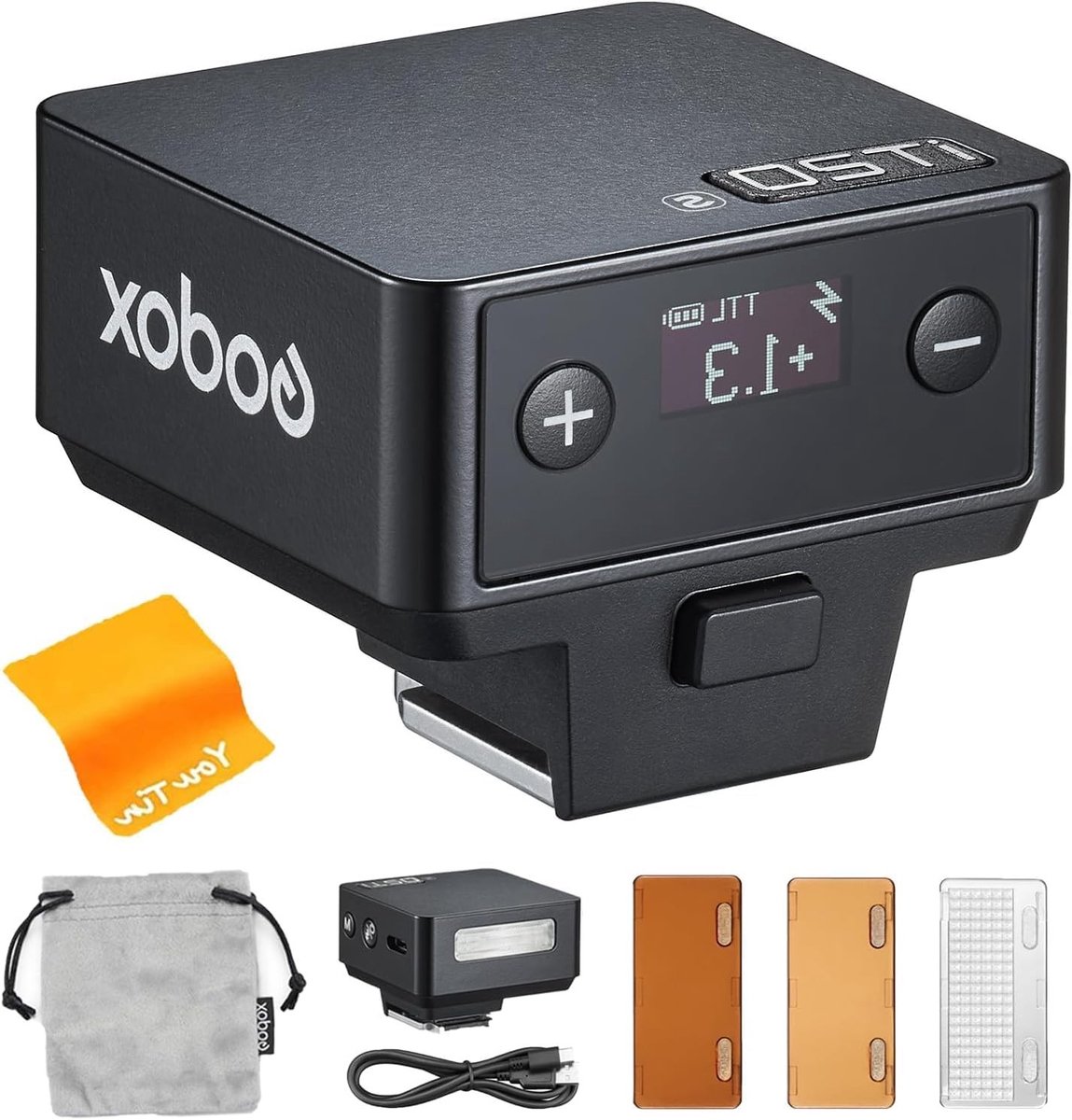 Mini Flitser voor Sony Camera's met 700 Flitsen, 1.5S Oplaadtijd, Magnetische Diffuser en Filter, Ideaal voor Portret- en Landschapsfotografie
