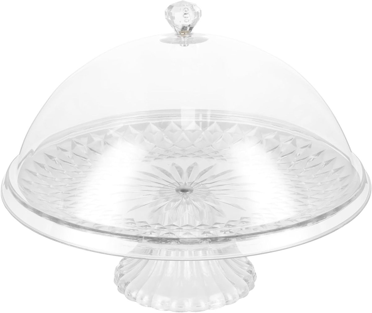 Luxe Taartstolp met Sokkel en Deksel 30 cm voor Gebak en Kaas