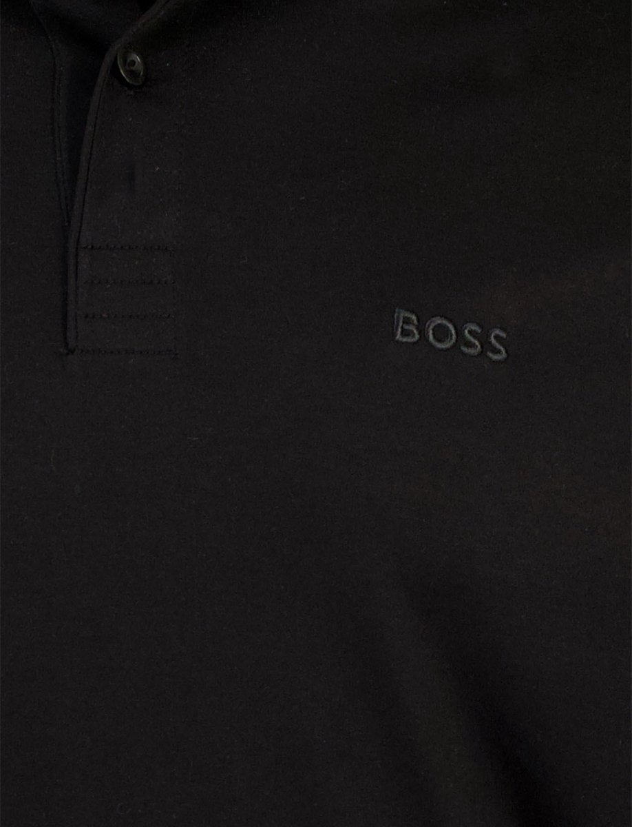Hugo Boss polo lange mouw zwart