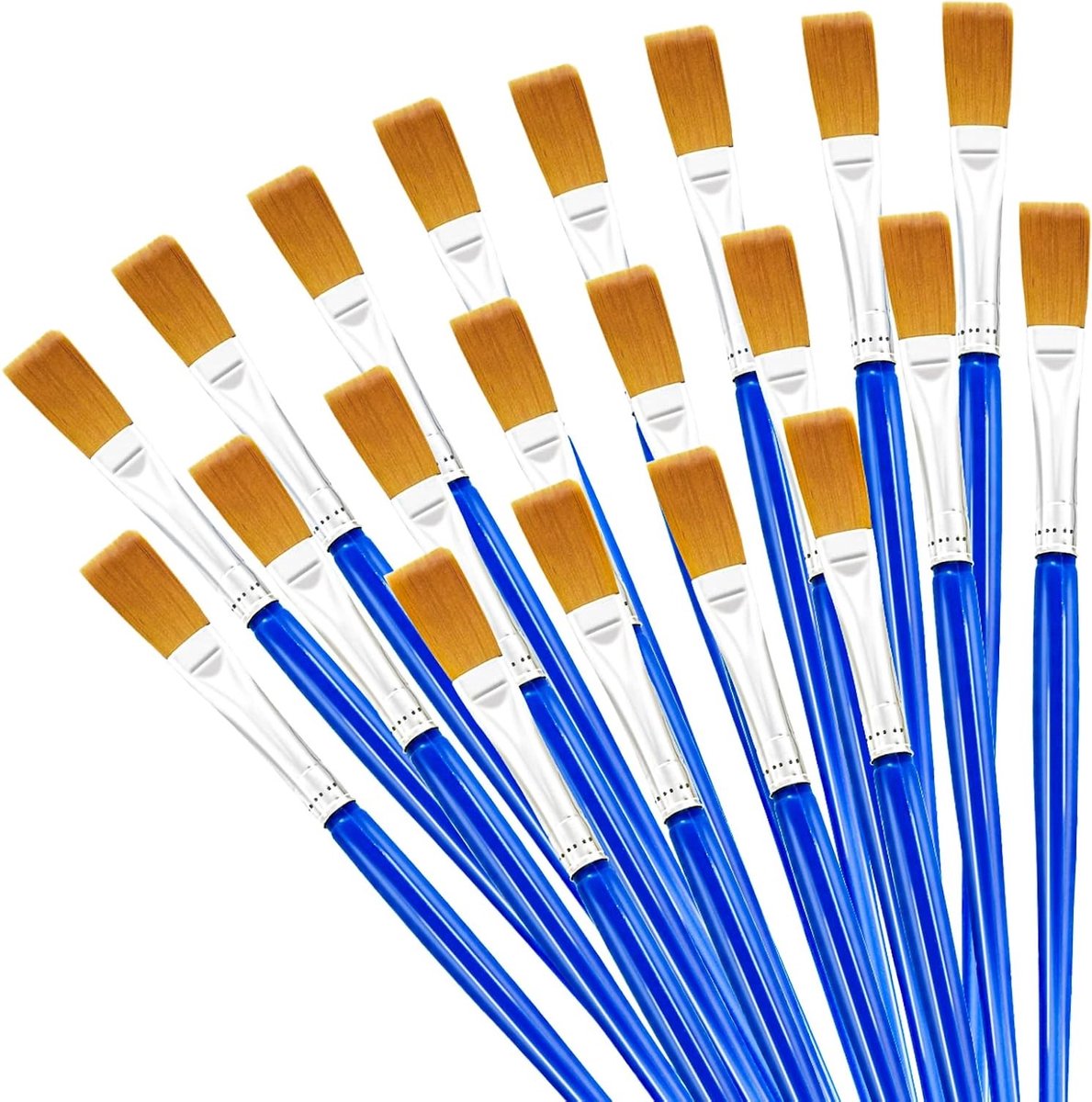 Professionele 20-delige Verfkwasten Set met Nylon Haren voor Acryl, Waterverf en Olieverf - Perfect voor Gedetailleerd Schilderen en Tekenen