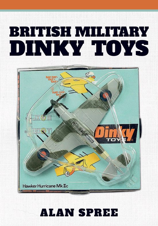 Een Dinky Toys Hawker Hurricane Mk IIc vliegtuig in camouflagekleuren in verpakking.