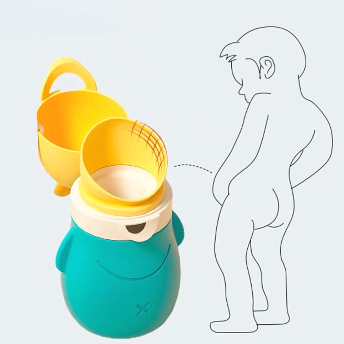 Draagbare Potty voor Peuters en Kinderen, Hygiënisch en Lekvrij Reistoilet voor Camping en Auto, Ideaal voor Jongens en Meisjes