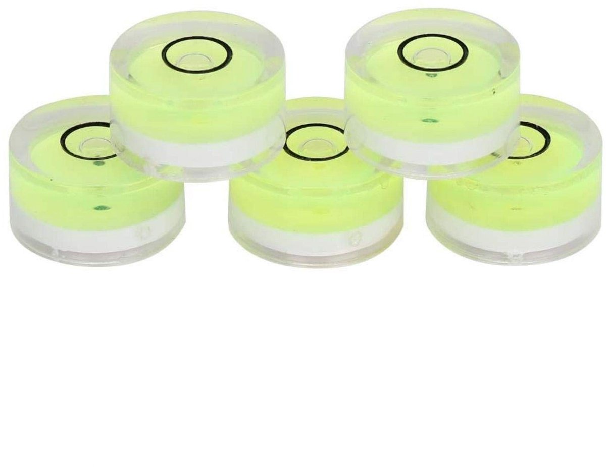 Allecto - Mini Spirit Level Bubbles - Voor Nauwkeurige Metingen - 5 Stuks - Hoogwaardige Kwaliteit - Handgereedschap - Compact formaat - Geschikt v...