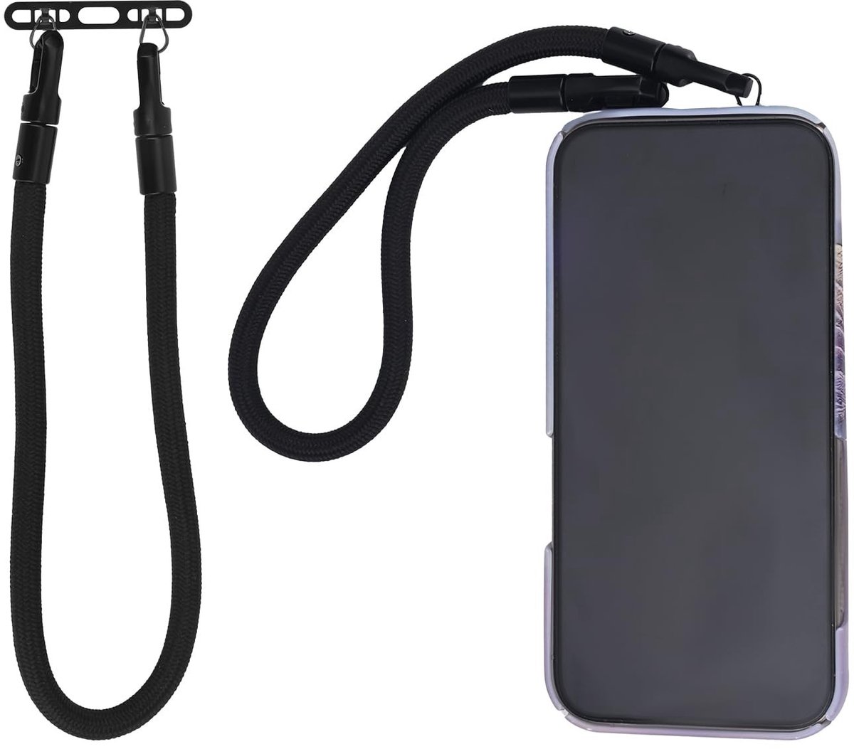 Allecto - Telefoon Lanyard - Verstelbaar Polsband - Ideaal voor Smartphones - Zwart - Veilig en Waterdicht - Handig voor onderweg - Geschikt voor a...