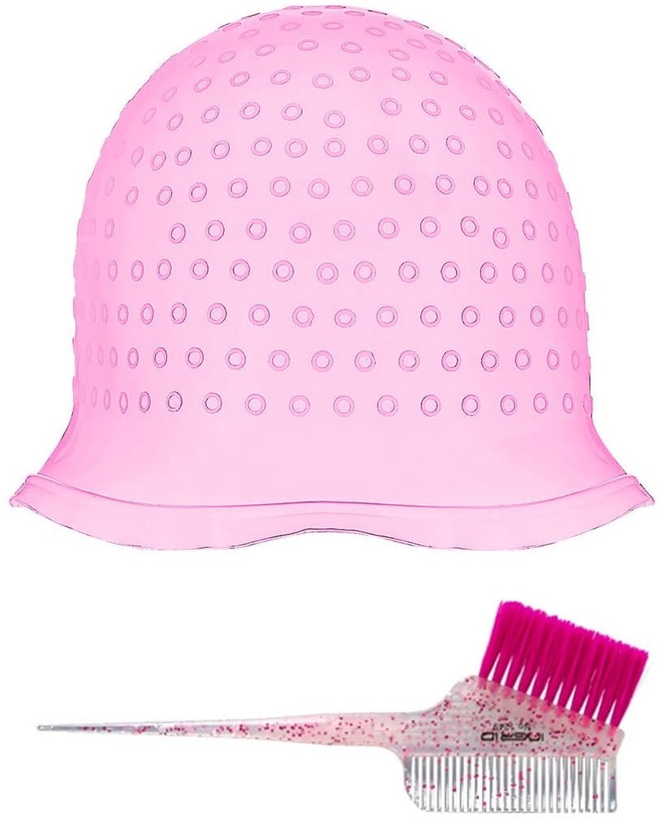 Allecto - Silicone Haarverf Caps Set - Herbruikbare Accessoires - 3-delige Set - Perfect voor Salongebruik - Kleur stof - Professioneel gebruik - G..