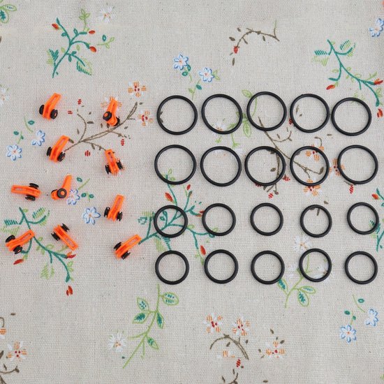 Allecto - Visaccessoire - Haakhouder voor hengels - Oranje - 10 stuks - Ideaal voor vissers - Makkelijk te installeren - Voor vrijwel elke hengel van Allecto — afbeelding 2