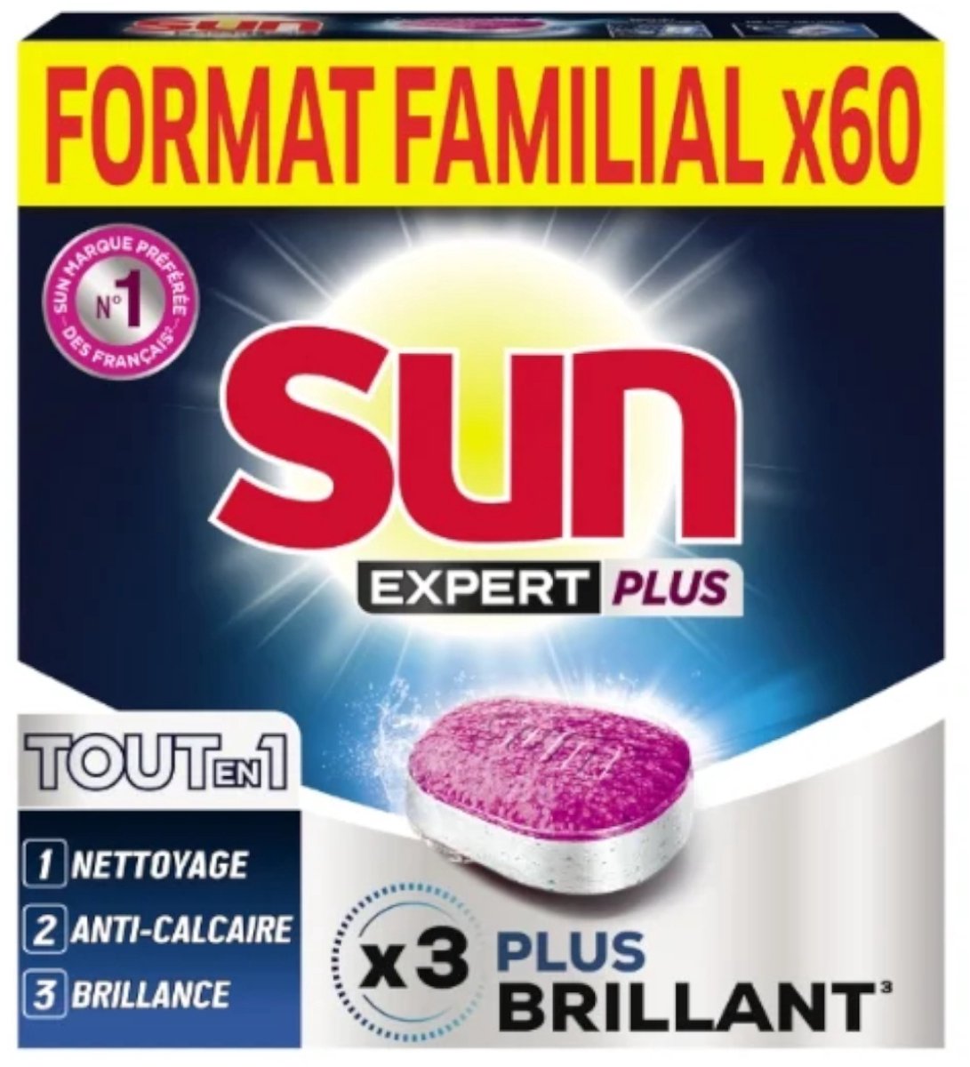 Sun vaatwastabletten Expert Tout en 1 plus family-pack 60x