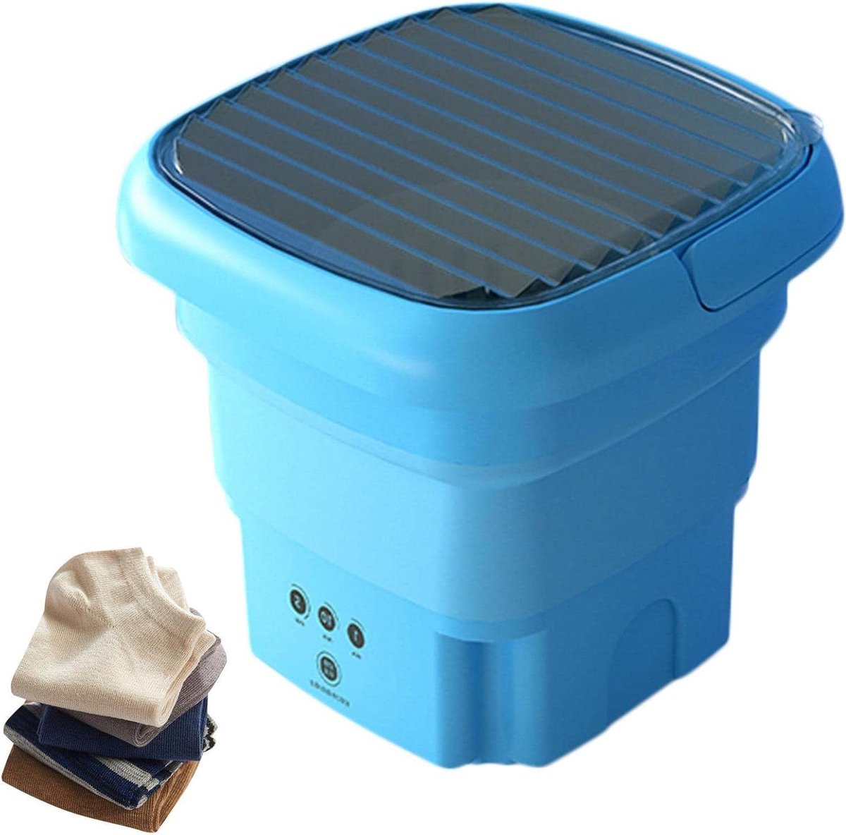 Mini Wasmachine Opvouwbaar Apparaat Babykleding Wassen Intelligent Touch Design 2.8 Kilogram Capaciteit Wit