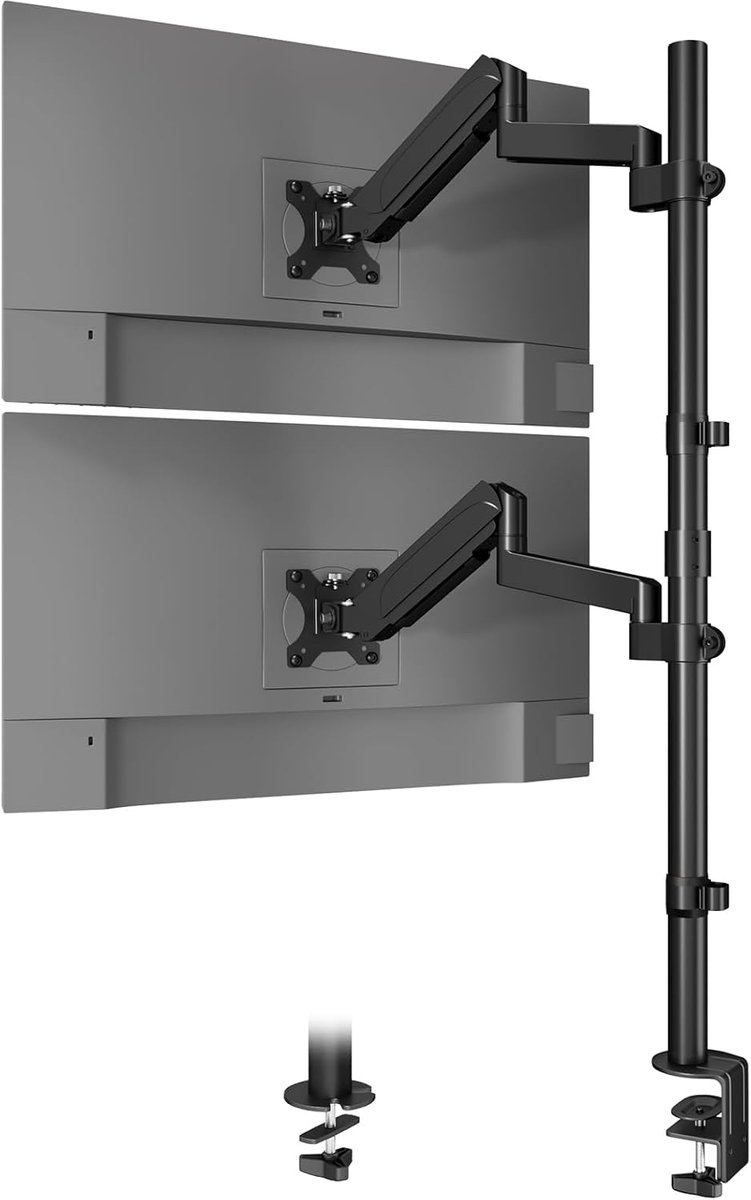 Monitor Arm - Schermstandaard - Ergonomisch Werken - Mechanische Veer - Tot 32 inch - Zwart