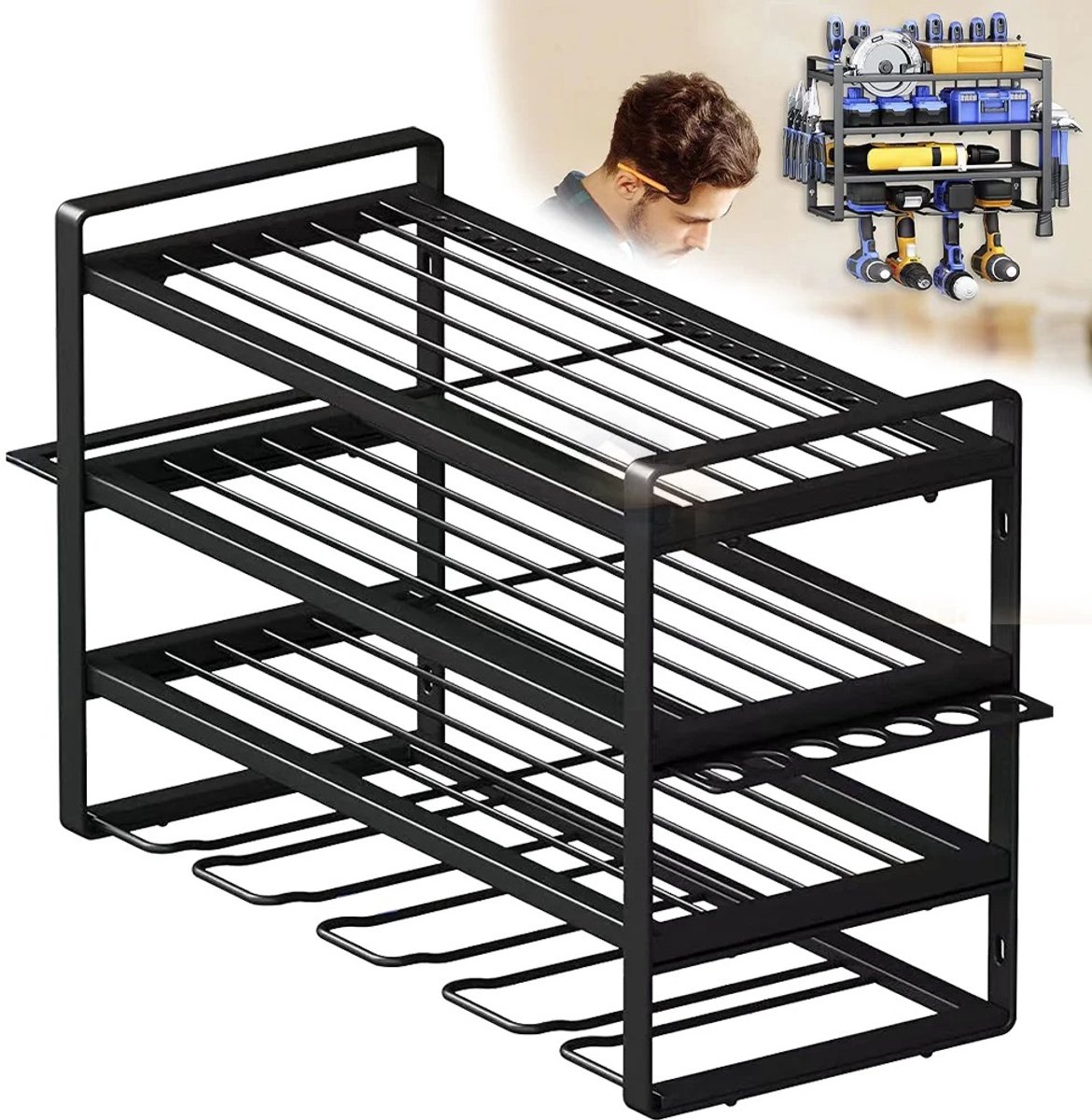 MK - Power Tool Organizer - Heavy duty - 4-laags wandrek