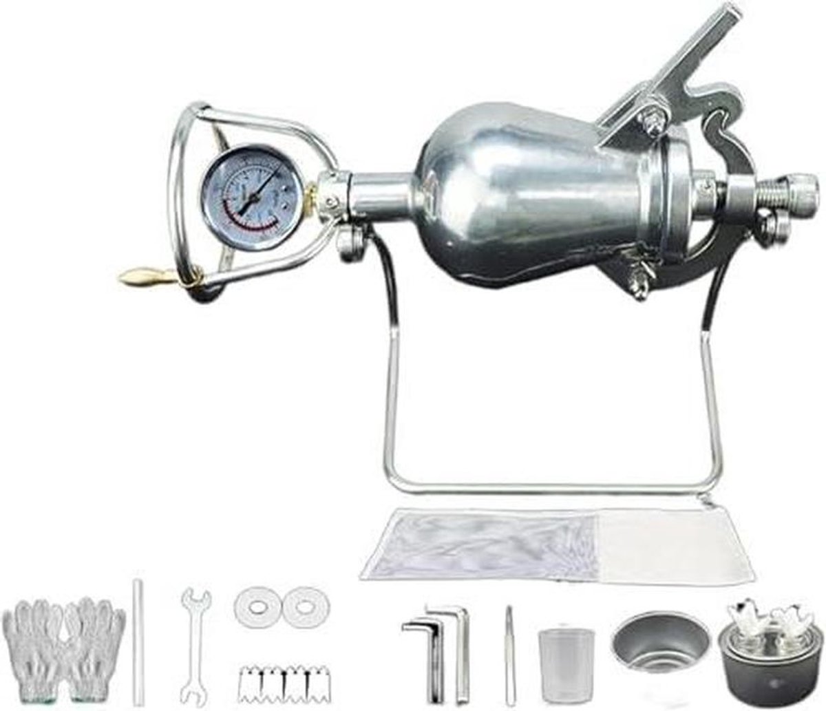 Popcorn Machine - Hand popcornmaker - Zelf popcorn maken - Vintage design - 5mm wanddikte - Zilver
