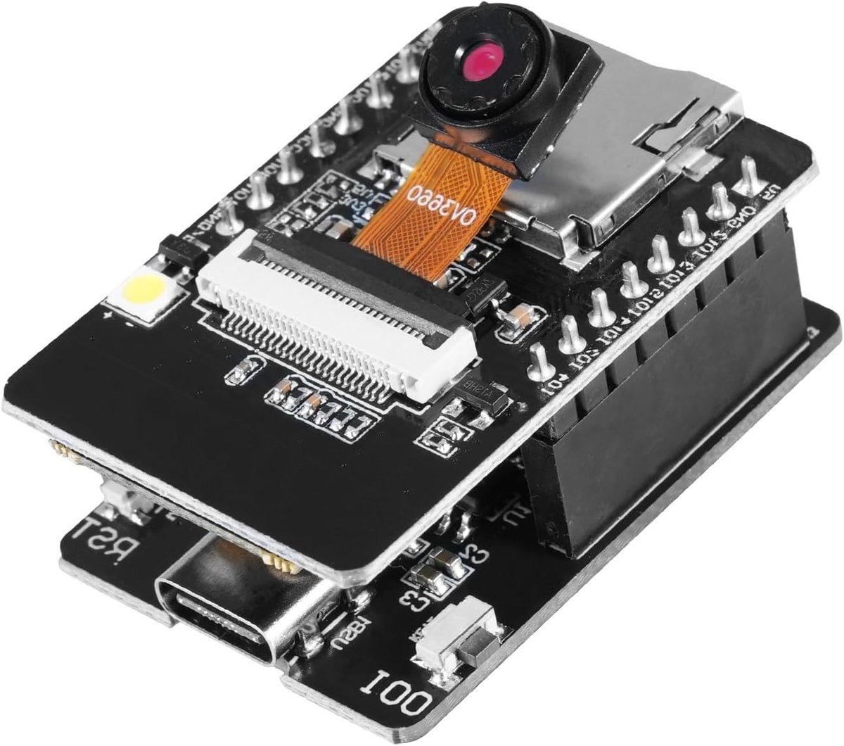 1 Stuk WiFi Bluetooth Camera Board met OV3660, Dual-Core ESP32 voor Arduino, Micro en TF Card Slot
