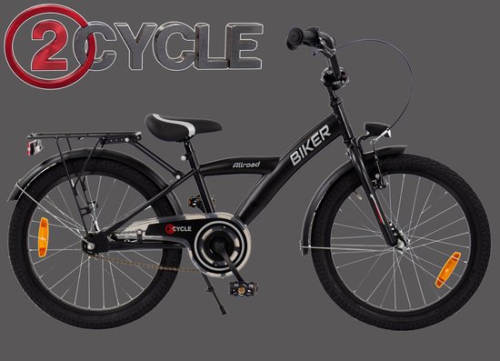 2Cycle Bike-Cargo kinderfiets 20 inch (6 tot 8 jaar) voor jongens zwart van 2Cycle — afbeelding 2
