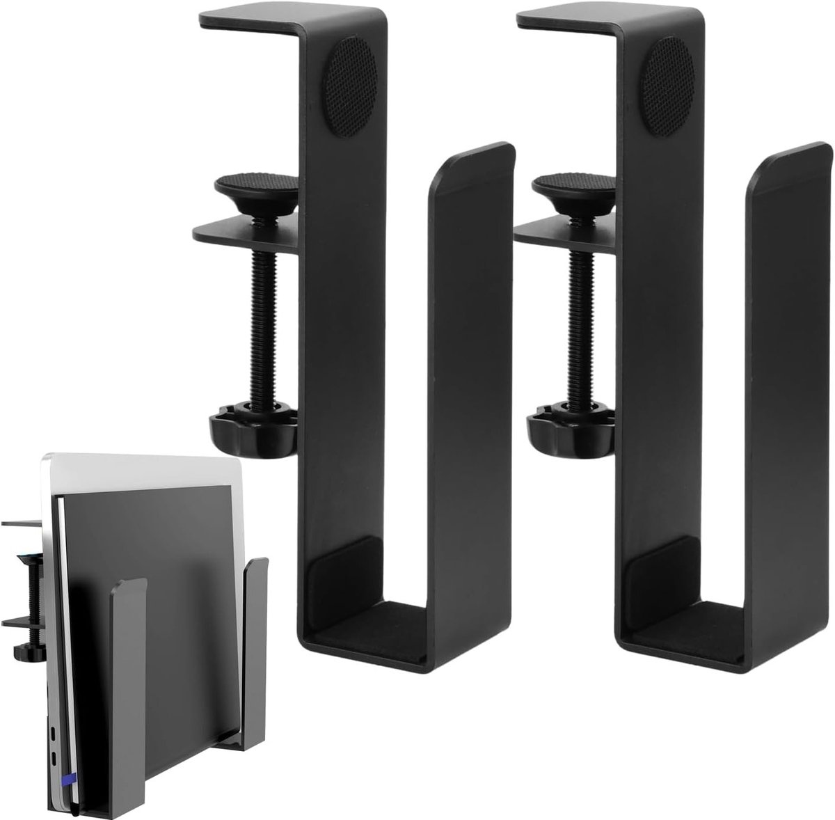 Verstelbare Laptop Houder voor Bureau, Verticale Opbergstandaard voor Documenten en Notebooks, Ruimtebesparende Desk Storage Rack